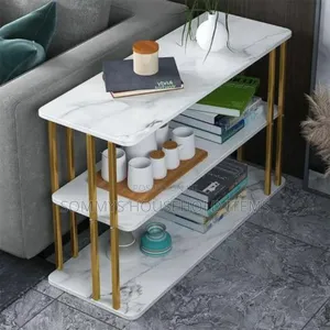 3tier White Wooden Top Side Table