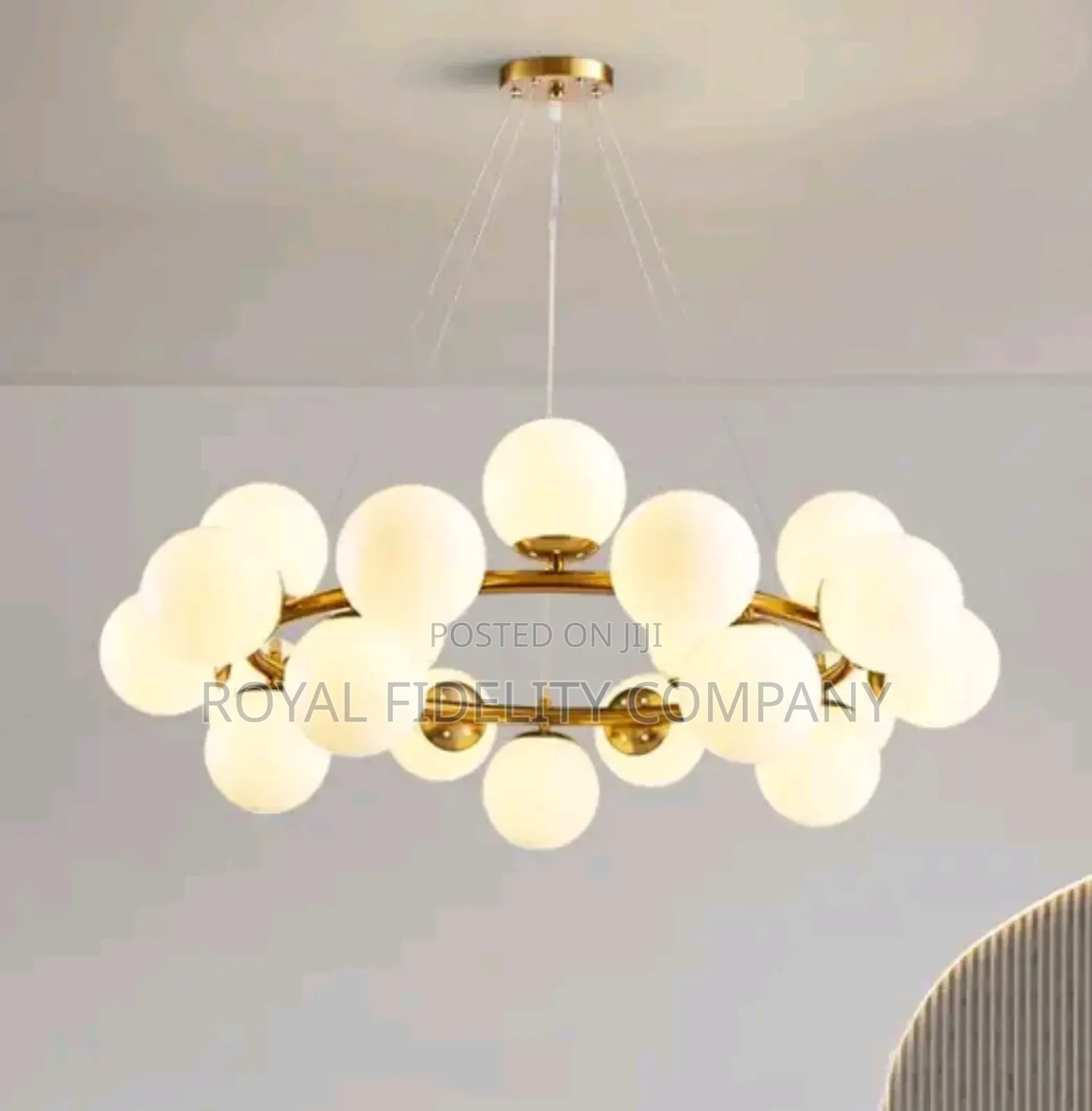 Gold Ball Chandelier