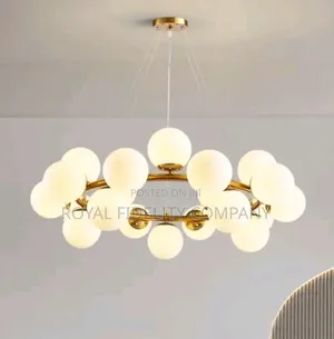 Gold Ball Chandelier