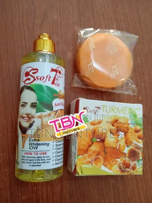 Soft 7 Oil Tumeric Soap; Anti Dark Spots Anti Aging
