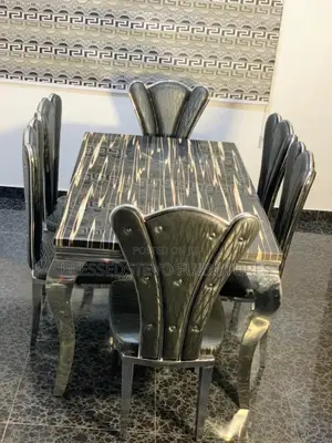 Marble Set of Dining With 6 Chair