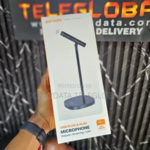 Porodo USB Plug Play Microphone for Calls and Streaming,