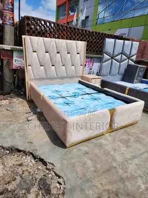 Cream Colour 4.5by6 Upholstery Bed
