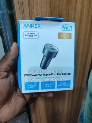 Anker 67w Powerful Triple Port Car Charger