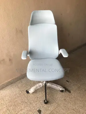 Gray Executive Office Swivel Chair With Headrest