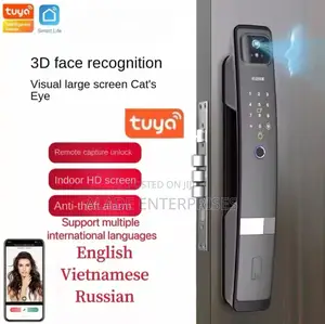 New Tuya Smart Wifi 3D Face Recognition Access Door Lock