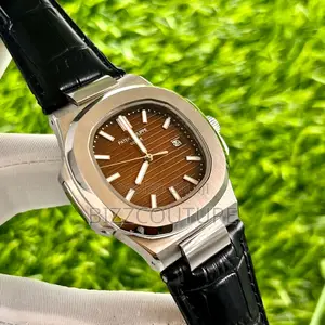 Original Patek Philippe Black Leather Strap Watch in Store
