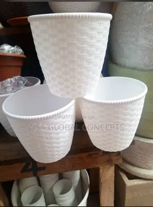 Basket Design Plastic Flower Pots