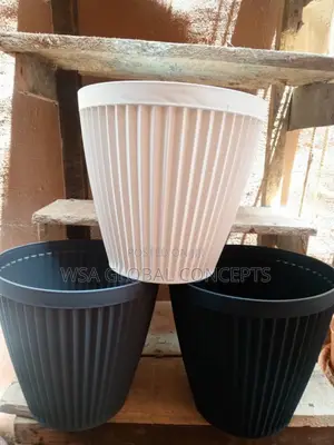 Line Vase Fiber Plastic Flower Pot