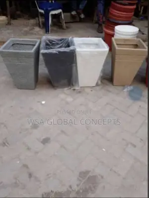 Hexagon Shape Fiber Plastic Flowers Pot