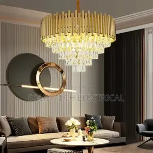 Modern Crystal Chandelier Gold Body for Palour Hotel Church