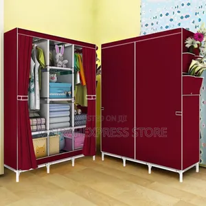 8 Compartments Cloth Storage Wardrobe (Size: 130x45x175)