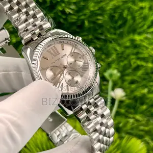 Orginal Michael Kors Chronograph Silver Chain Watch in Store