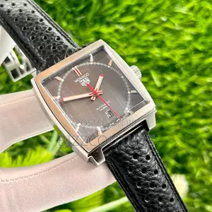 Original Monaco Tag Heuer Black and Blue Leather Watch