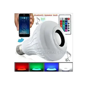 Bluetooth Speaker Electric Color Bulb (RGB+Remote Controlled
