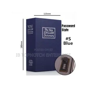 Storage Mini Safe Book Hide Secret Key Password Locker