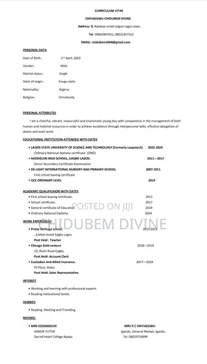 Account Officer Opening For An ND Holder