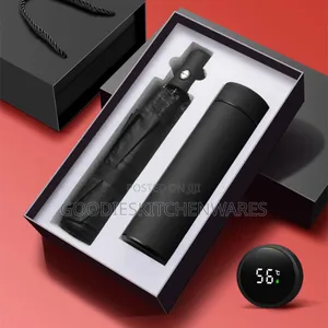 Temperature Flask With Umbrella Cooperate Gift Box