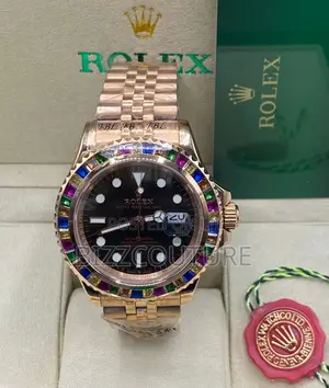 Original Rolex Oyster Perpetual Rose Gold Chain Watch