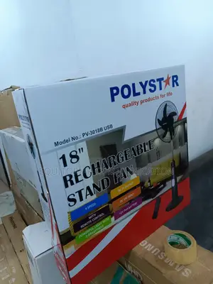 Polystar Durable Rechargeable 18" Stand Fan