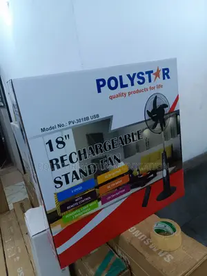Polystar Classic 18" Rechargable Stand Fan Pv-3018b