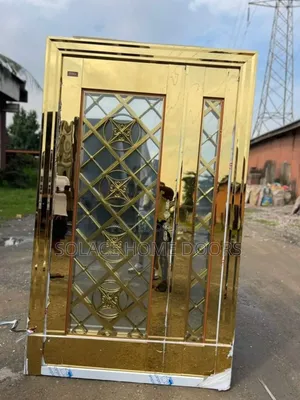 Golden Steel Glass Door