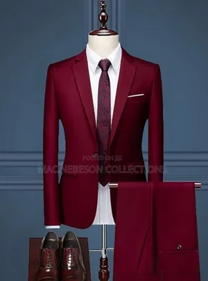 Wine Casila Classic Suit for Men