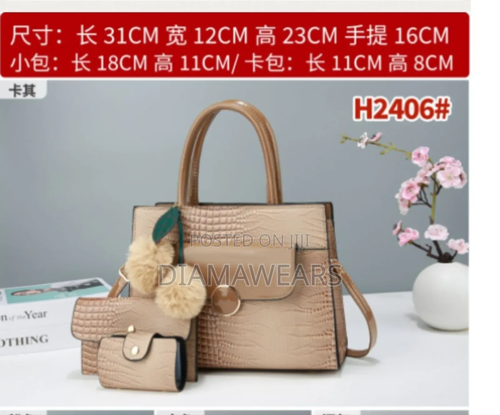 Red Ladies Classic Hand Bag