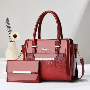 Red Wine Trendy Lether Hand Bag