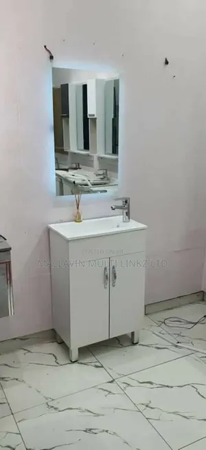 60cm Floor Standing Cabinet Basin With Led Mirrors