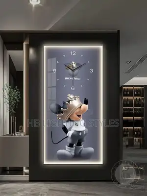 Modern Home Wall Decor Wall Clock Led Light Painting