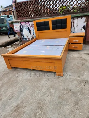 4.5by6 Wooden Bed Frame Made With HDF Board