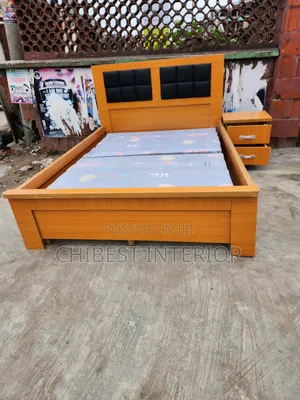 4ft 4.5by6 Bed With Cupboard