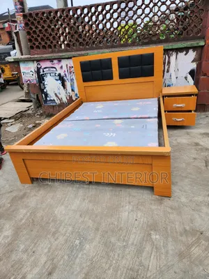 Plain Wooden HDF Plywood Bed Frame