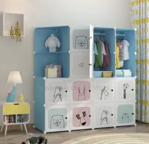 Plastic/Steel Mobile Wardrobe With Angle