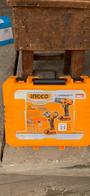 Ingco 20v Lithium-Ion Cordless 2 Pec Combo Kit Impact Screw