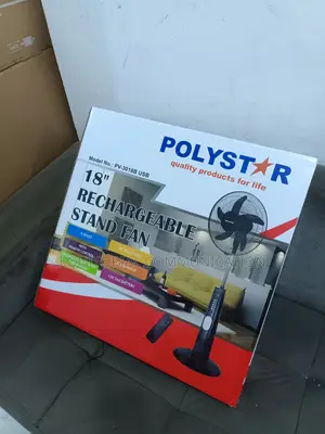 Polystar Rechargeable Stand Fan 18" Execellent Deal Pv-3018b