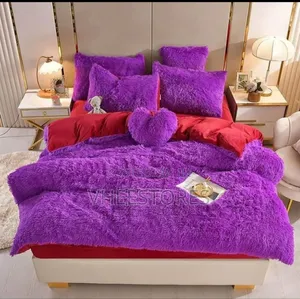 Fluffy Luxury Fur Duvet With Bedsheet and Pillowcases