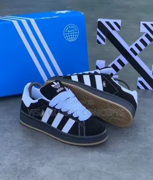 Adidas Campus Korn Black & White Gum Sneakers