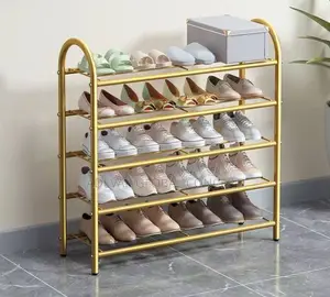 5layers High Quality Golden Shoe Rack