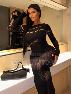 Women's Asymmetrical Neck Jumpsuit Pearls Clubwear