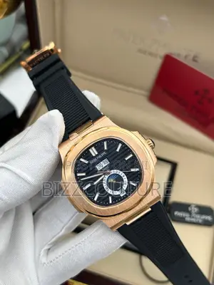 Original Patek Philippe Black Rubber Strap Watch in Store