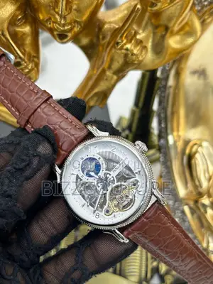 Original Patek Philippe Mechanical Genev Brown Leather Watch