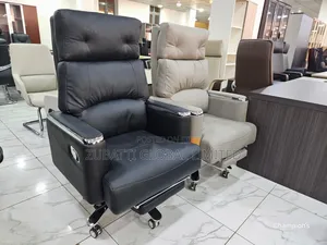 Executive Recliner Leather Chair With Footrest
