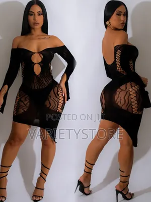 Hollow Out Dress Long Sleeves Lingerie