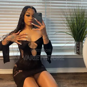 Hollow Out Dress Long Sleeves Lingerie