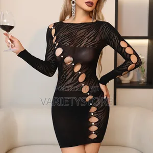 Rhinestone Long Sleeve Crystal Dresses Bodystocking