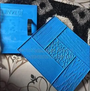 Medallion Big and Small Blue Slate Stamp
