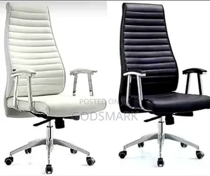 Executive Office Chair Swivel in White,Back, Brown