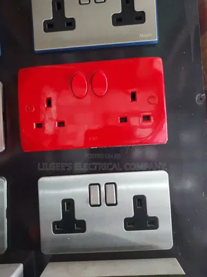 13 Amps Double Abb Red Colour Socket
